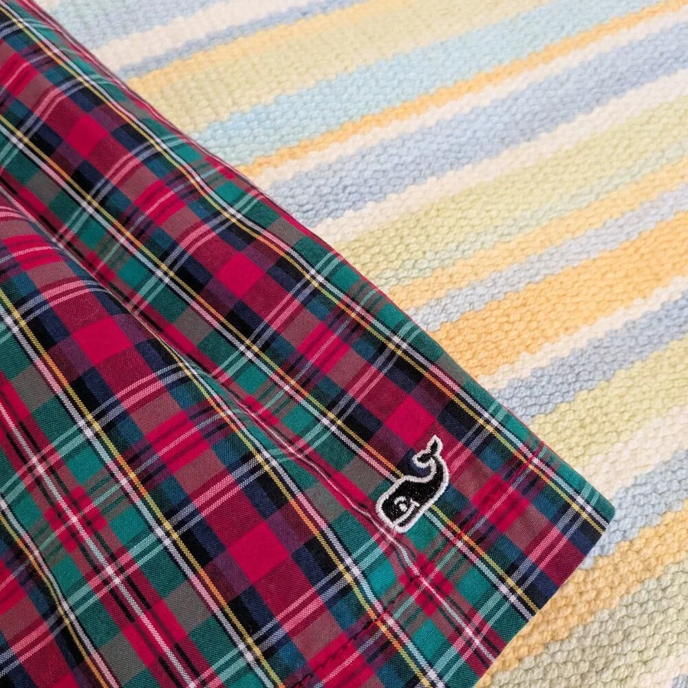⭐ Girls Vineyard Vines Christmas Holiday black & plaid tartan dress size XS 5-6